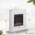 KOMINEK ELEKTRYCZNY 2000W 2 TRYBY BIAŁY NAROŻNY Z EFEKTEM PŁOMIENIA+ LED