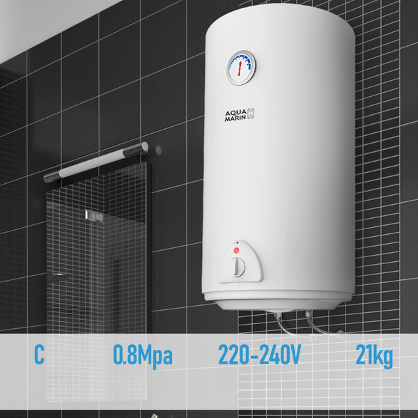 BOJLER 80L ELEKTRYCZNY PODGRZEWACZ WODY 1500W EMALIOWANY ZBIORNIK