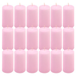 ŚWIECE STOŁOWE RÓŻOWE 24SZT 10x5CM DEKORACYJNE ŚWIECZKI WALCOWE TRADYCYJNE
