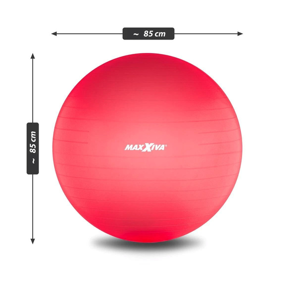 MAXXIVA PIŁKA GIMNASTYCZNA 85 CM FITNESS JOGA PILATES Z POMPKĄ CZERWONA