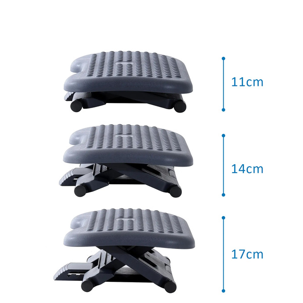 PODNÓŻEK BIUROWY Z REGULACJĄ WYSOKOŚCI ERGONOMICZNY ANTYPOŚLIZGOWY V1