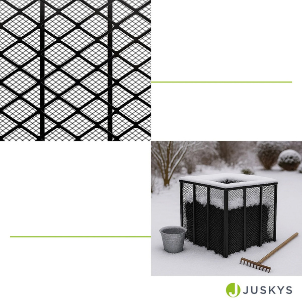 METALOWY KOMPOSTOWNIK OGRODOWY 800L STAL OCYNKOWANA SZYBKI MONTAŻ CZARNY