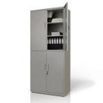 SZAFA METALOWA BIUROWA NA DOKUMENTY AKTA KLUCZ WARSZTATOWA DO GARAŻU SZARA