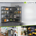 ZESTAW REGAŁÓW METALOWYCH 3 SZTUKI BASIC + NAROŻNY CORNER 180x90x40 cm MDF