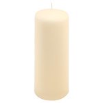 ŚWIECE STOŁOWE KREMOWE 2 SZT 20x7,5CM ŚWIECZKI WALCOWE TRADYCYJNE KOLUMNOWE