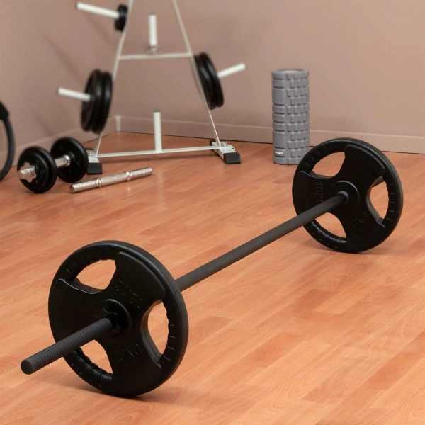 GRYF PROSTY Z GWINTEM 180 CM / 30 MM CZARNA SZTANGA DO 300 KG