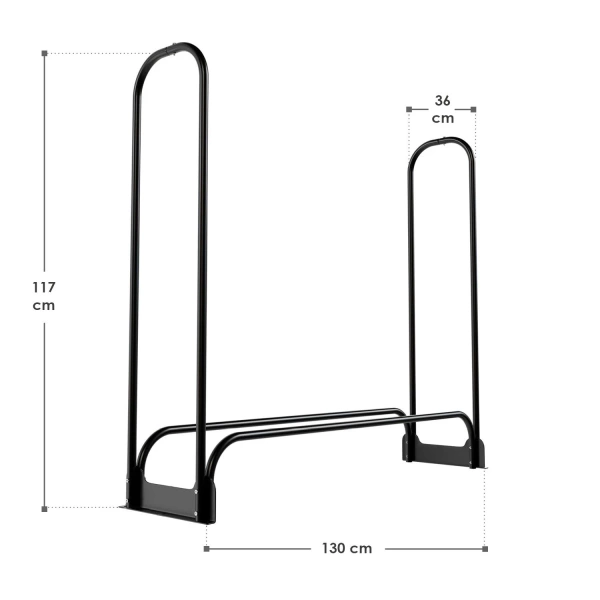 STOAJK REGAŁ NA DREWNO KOMINKOWE M DO PRZECHOWYWANIA NA TARAS + POKROWIEC