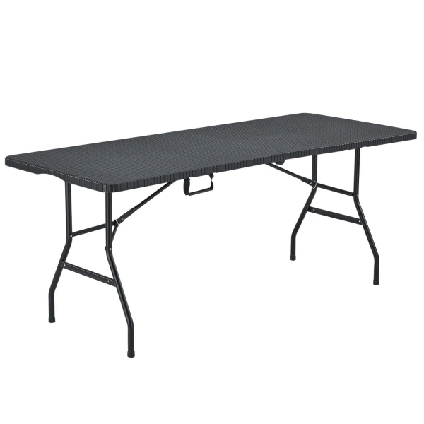 ZESTAW OGRODOWY CATERINGOWY PIWNY BANKIETOWY STÓŁ 180 CM + 2x ŁAWKA RATTAN