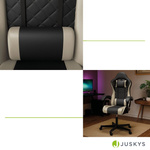 FOTEL GAMINGOWY BIUROWY KUBEŁKOWY GRACZA OBROTOWY HYPERSEAT CZARNY BEŻOWY