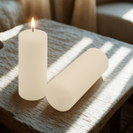 ŚWIECE STOŁOWE KREMOWE 4 SZT 20x7,5 CM ŚWIECZKI TRADYCYJNE KOLUMNOWE