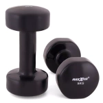 ZESTAW HANTLE WINYLOWE 2x 5,0 KG MAXXIVA CZARNE CIĘŻARKI FITNESS HANTELKI