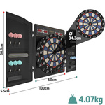 DART TABLICA ELEKTRONICZNA TARCZA DO DARTA GRY W RZUTKI 12x LOTKI BULL V2