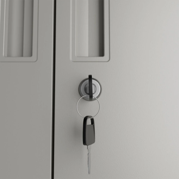 SZAFA METALOWA BIUROWA NA DOKUMENTY AKTA KLUCZ WARSZTATOWA DO GARAŻU SZARA