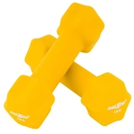 ZESTAW HANTLE NEOPRENOWE 2x 1,0 KG MAXXIVA ŻÓŁTE CIĘŻARKI FITNESS HANTELKI