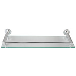 2x PÓŁKA SZKLANA DO ŁAZIENKI POD PRYSZNIC Z ALUMINIUM NA KOSMETYKI