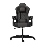 FOTEL GAMINGOWY BIUROWY KUBEŁKOWY GRACZA OBROTOWY HYPERSEAT SZARY CZARNY