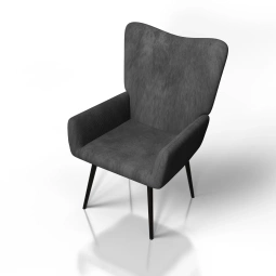 FOTEL USZAK RELAKSACYJNY WYPOCZYNKOWY SKANDYNAWSKI STYL SZARY SZTRUKS