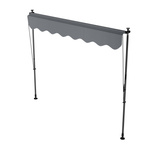 MARKIZA 250x120 CM ROZPOROWA BALKONOWA TELESKOPOWA TARASOWA ROLETA ANTRACYT