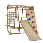 PLAC ZABAW DLA DZIECI DO DOMU DOMOWY DZIECIĘCY DREWNIANY + HUŚTAWKA ŚCIANKA
