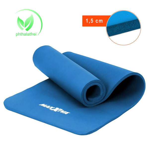MAXXIVA NIEBIESKA MATA PIANKOWA 190x60x1,5cm DO ĆWICZEŃ / JOGI / FITNESS