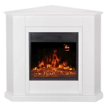 KOMINEK ELEKTRYCZNY 2000W 2 TRYBY BIAŁY NAROŻNY Z EFEKTEM PŁOMIENIA+ LED