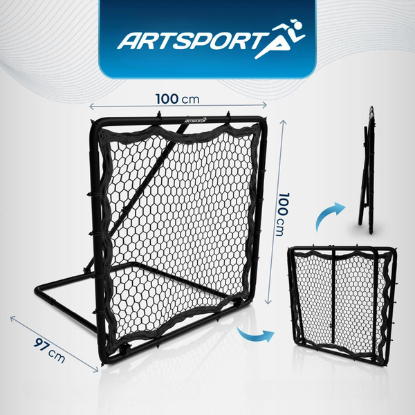 REBOUNDER 100x100 cm SIATKA DO ODBIĆ BRAMKA TRENINGOWA PIŁKARSKA DO PODAŃ