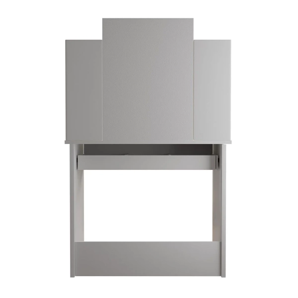 TOALETKA KOSMETYCZNA Z LUSTREM LED DO MAKIJAŻU WIZAŻU BIAŁA 90x40x140 CM