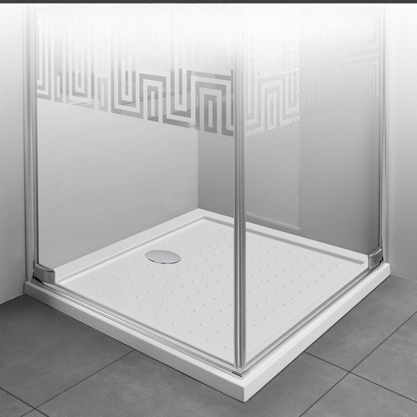 BRODZIK PRYSZNICOWY PROSTOKĄTNY POSADZKOWY 90x80 AKRYLOWY BIAŁY SLIM 5 CM