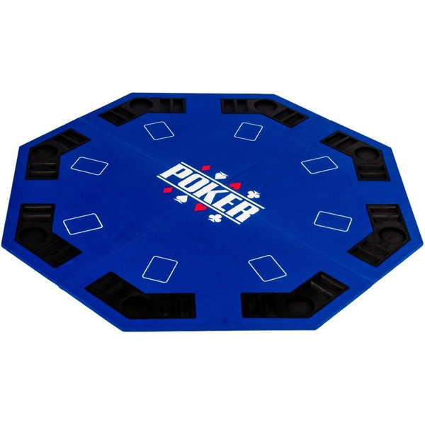 NIEBIESKI BLAT STÓŁ DO POKERA 122x122 POKER KASYNO