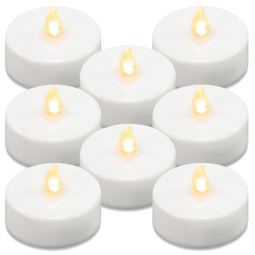 8x ŚWIECZKI PODGRZEWACZ LED BIAŁE BEZPŁOMIENIOWE TEALIGHT NA BATERIE +TIMER