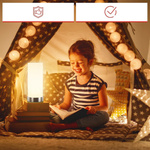 ZESTAW 2x LAMPKA NOCNA STOŁOWA LAMPA PROSTA STOJĄCA ZE ŚCIEMNIACZ DOTYKOWA