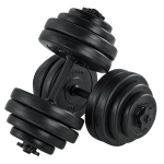 ZESTAW HANTLI 2 X 15 KG CIĘŻARKI 30 KG SIŁOWNIA TRENING FITNESS DO ĆWICZEŃ