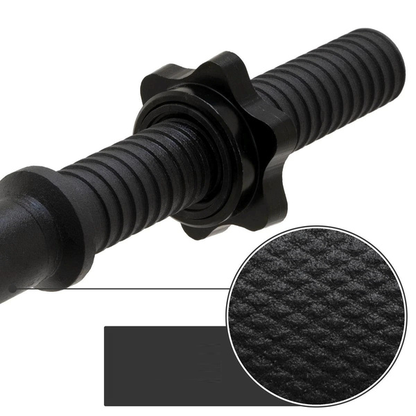 GRYF PROSTY Z GWINTEM 180 CM / 30 MM CZARNA SZTANGA DO 300 KG