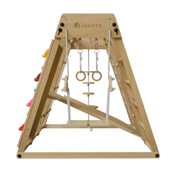 PLAC ZABAW DLA DZIECI DO DOMU DOMOWY DZIECIĘCY DREWNIANY + HUŚTAWKA ŚCIANKA