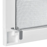 MOSKITIERA OKIENNA 80x100 CM DO OKNA ALUMINIOWA RAMA SIATKA NA OWADY BIAŁA