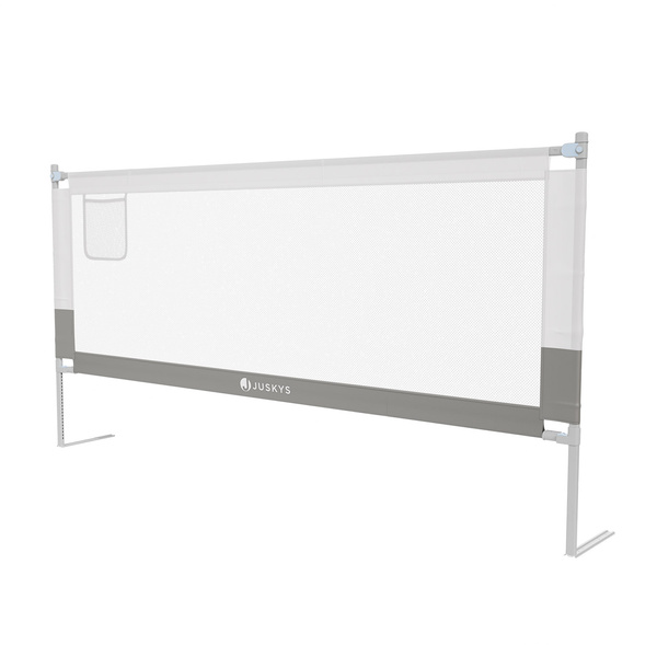 BARIERKA OCHRONNA DO ŁÓŻKA 200 CM OCHRONNA DLA DZIECKA REGULOWANA SZARA