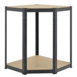 REGAŁ NAROŻNY MAGAZYNOWY METALOWY 180x70x70 CM 875KG PÓŁKI PIWNICA SZARY