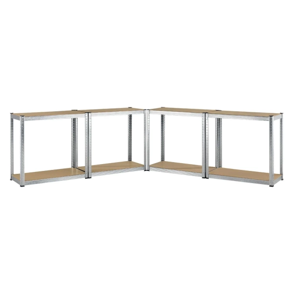 2x REGAŁ METALOWY MAGAZYNOWY 160x80x40CM 640KG PIWNICA WARSZTAT GARAŻ