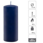 ŚWIECE STOŁOWE GRANATOWE 4 SZT 20x7,5 CM ŚWIECZKI TRADYCYJNE KOLUMNOWE