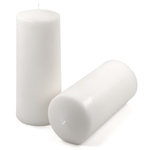 ŚWIECE STOŁOWE BIAŁE 6 SZT 25x10 CM ŚWIECZKI WALCOWE TRADYCYJNE KOLUMNOWE