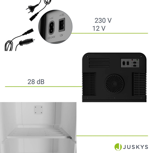 MINI LODÓWKA TURYSTYCZNA 15L ELEKTRYCZNA 12/230V PRZENOŚNA + GRZANIE