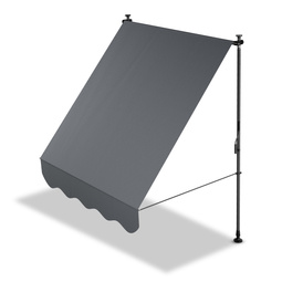 MARKIZA 150x120 CM ROZPOROWA BALKONOWA TELESKOPOWA TARASOWA ROLETA ANTRACYT