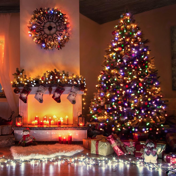 LAMPKI CHOINKOWE 200 DIOD LED OZDOBA ŚWIĄTECZNA ŁAŃCUCH ŚWIETLNY