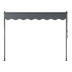 MARKIZA 250x120 CM ROZPOROWA BALKONOWA TELESKOPOWA TARASOWA ROLETA ANTRACYT