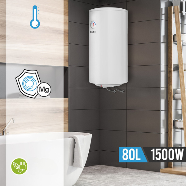 BOJLER 80L ELEKTRYCZNY PODGRZEWACZ WODY 1500W EMALIOWANY ZBIORNIK ANTICALC