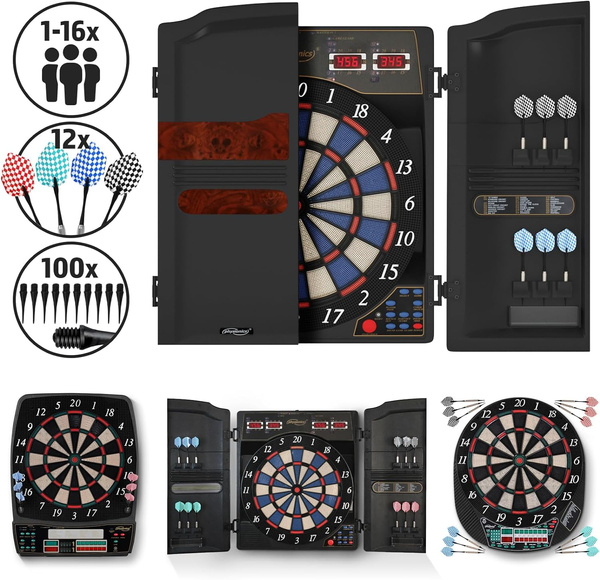 DART TABLICA ELEKTRONICZNA TARCZA DO DARTA GRY W RZUTKI 12x LOTKI BULL V2