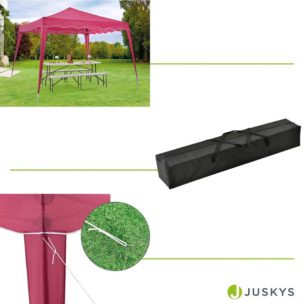 CZERWONY PAWILON OGRODOWY 3X3 NAMIOT IMPREZOWY HANDLOWY EKSPRESOWY STELAŻ
