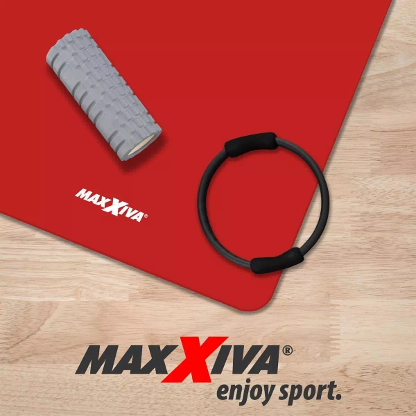 MAXXIVA CZERWONA MATA PIANKOWA 190x100x1,5cm DO ĆWICZEŃ / JOGI / FITNESS
