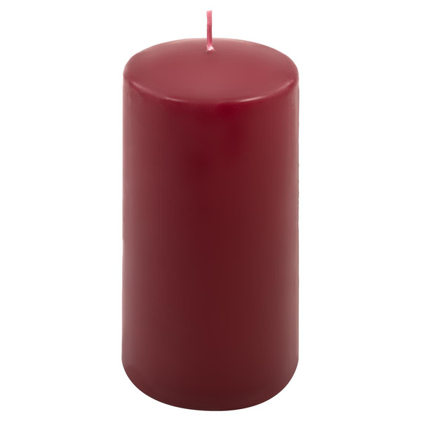 ŚWIECE STOŁOWE BORDOWE 6 SZT 15,5x7,5 CM ŚWIECZKI TRADYCYJNE KOLUMNOWE