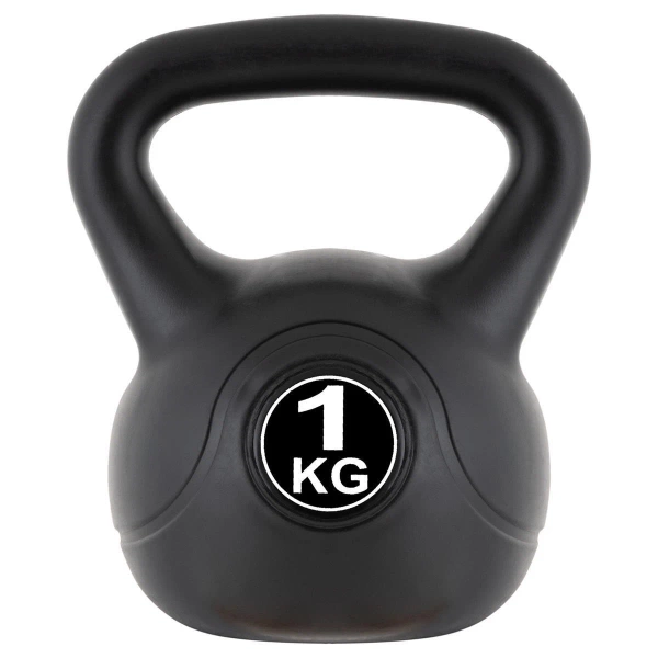 KETTLEBELL MAXXIVA 1 KG CZARNY OBCIĄŻENIE  HANTLA KOMPOZYTOWA KULA